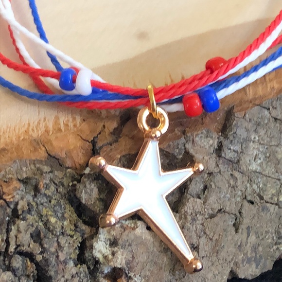 Patriotic Multicolor/Layers Handmade Bracelet - Picture 7 of 15